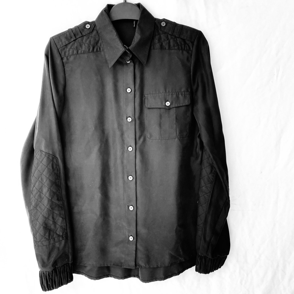 LAMB by Gwen Stefany Military silk shirt S